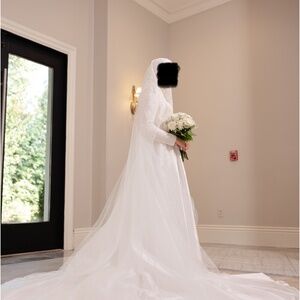 Long sleeve modest Wedding dress
